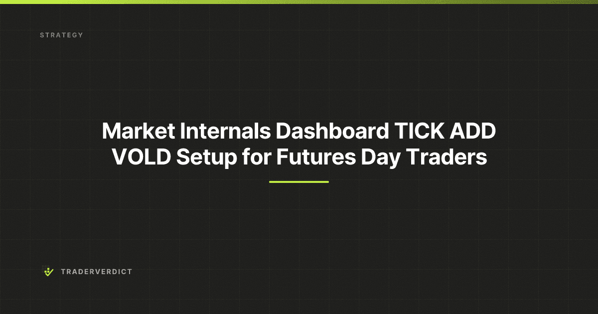 Market Internals Dashboard: $TICK $ADD $VOLD Setup for Futures Day Traders — TraderVerdict