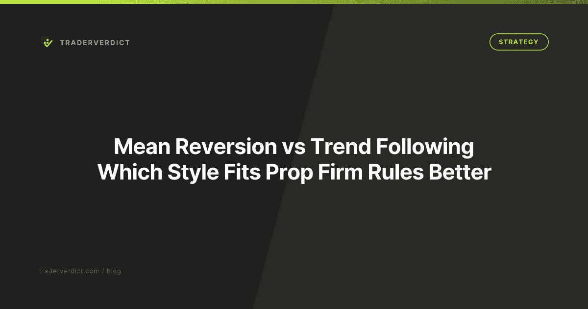 Mean Reversion vs Trend Following: Which Style Fits Prop Firm Rules Better — TraderVerdict