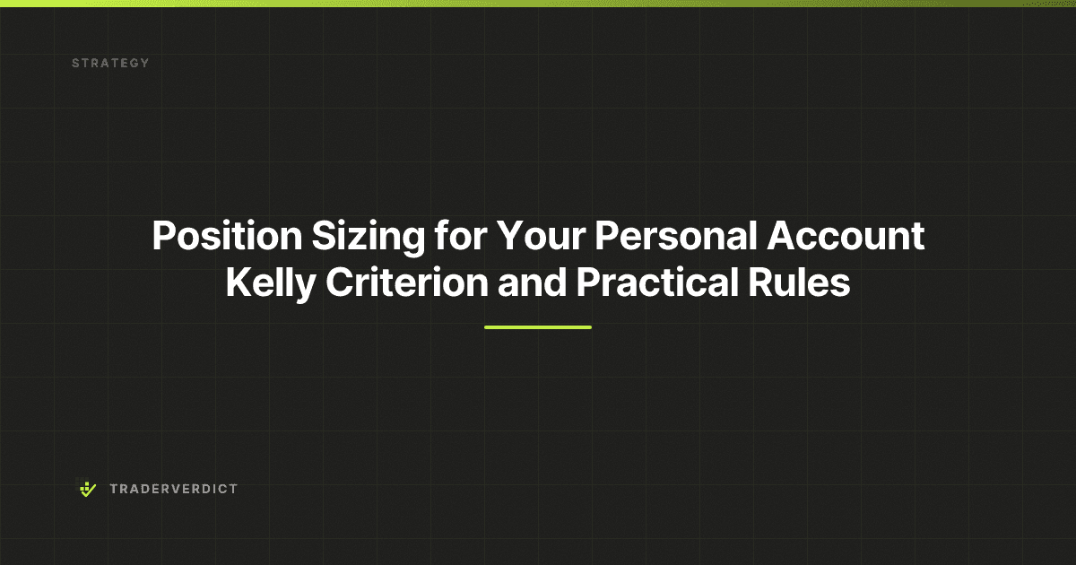 Position Sizing for Your Personal Account: Kelly Criterion and Practical Rules — TraderVerdict