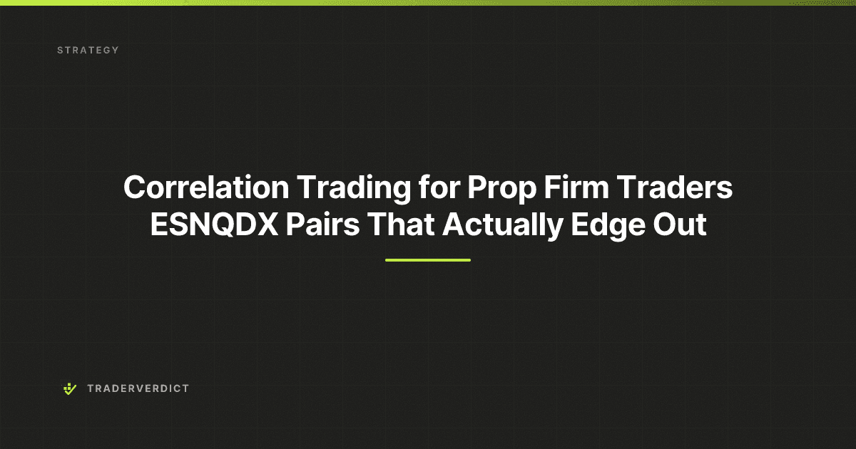 Correlation Trading for Prop Firm Traders: ES/NQ/DX Pairs That Actually Edge Out — TraderVerdict