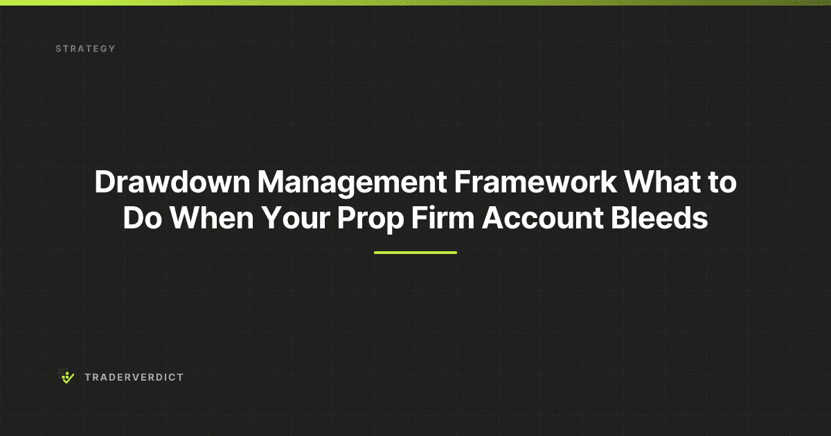 Drawdown Management Framework: What to Do When Your Prop Firm Account Bleeds — TraderVerdict