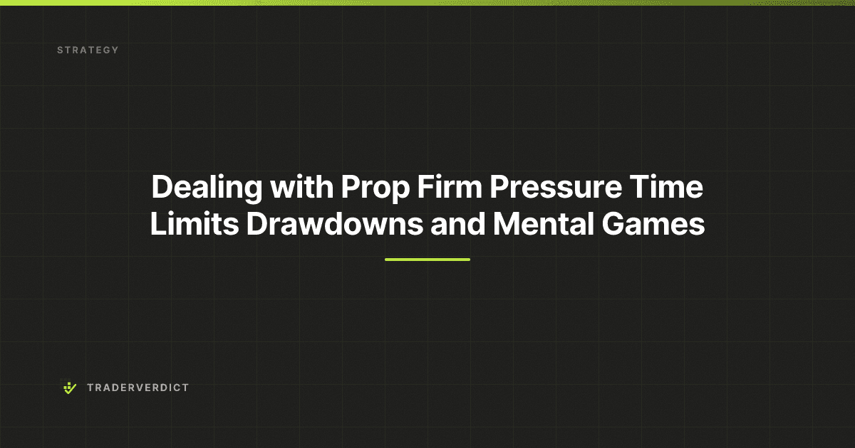 Dealing with Prop Firm Pressure: Time Limits, Drawdowns, and Mental Games — TraderVerdict