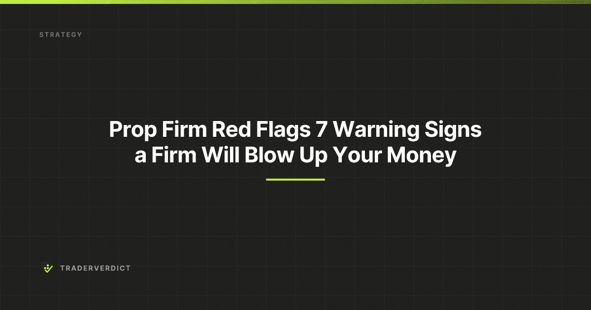 Prop Firm Red Flags: 7 Warning Signs a Firm Will Blow Up Your Money — TraderVerdict
